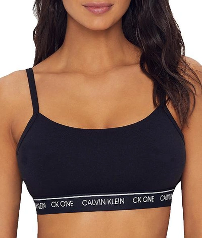 Calvin Klein Ck One Cotton Bralette In Black