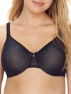 Chantelle C Magnifique Minimizer Embroidered Stretch-mesh Underwired Bra In Black