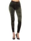 Commando Perfect Control Velvet Leggings In Dark Olive