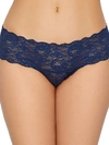 Cosabella Never Say Never Curvy Cutie Low Rise Thong In Navy Blue