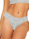 Cosabella Never Say Never Curvy Cutie Low Rise Thong In Dove Grey
