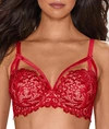 Dita Von Teese Dahlia Lace Balconette Bra In Lipstick Red