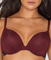 Dkny Classic Cotton Custom Lift Push-up Bra In Bordeaux