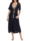 Elan Crochet Maxi Swim Cover-up In Black