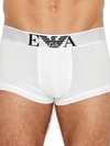Emporio Armani Stretch Cotton Trunks In White