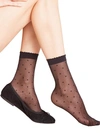 Falke Polka Dot Knitted Ankle Socks In Black