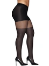 HANES PLUS SIZE CURVES ILLUSION CONTROL TOP TIGHTS