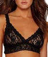 Hanky Panky Signature Lace Padded Crossover Bralette In Black