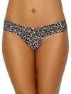 Hanky Panky Classic Leopard Original Rise Lace Thong In Leopard