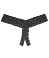 Hanky Panky After Midnight Signature Lace Open-panel Low-rise Thong In Black