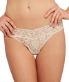 Hanky Panky Signature Lace Original-rise Rolled Thong In Chai