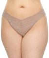 Hanky Panky Plus Size Signature Lace Original Rise Thong In Chai