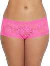 Hanky Panky Signature Stretch-lace Boyshort Briefs In So Lindsi Pink