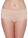 Hanky Panky Women's Dream Lace-trim Boyshort Underwear In Chai