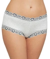 Hanky Panky Floral-lace-trim Boyshort 681211 In Ivory Coal