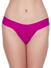 Hanky Panky Breathesoft Natural Thong With $6 Credit In Hot Fuchsia