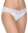 Hanky Panky Signature Lace Organic Cotton V-kini Panties, Basic Colors In White