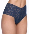 Hanky Panky Signature Lace Retro Thong In Nightshadow Blue