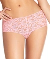 Hanky Panky Plus Size Signature Lace Retro Thong In Bliss Pink