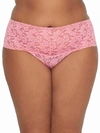 Hanky Panky Plus Size Signature Lace Retro Thong In Pink Lady