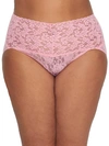 Hanky Panky Plus Size Signature Lace Retro V-kini In Pink Lady