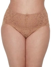 Hanky Panky Plus Size Signature Lace Retro V-kini In Sun Tan