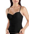 Hanro Satin-trimmed Mercerized Cotton Camisole In Black