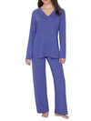 Hanro Champagne Long-sleeve Pajama Set In Wisteria