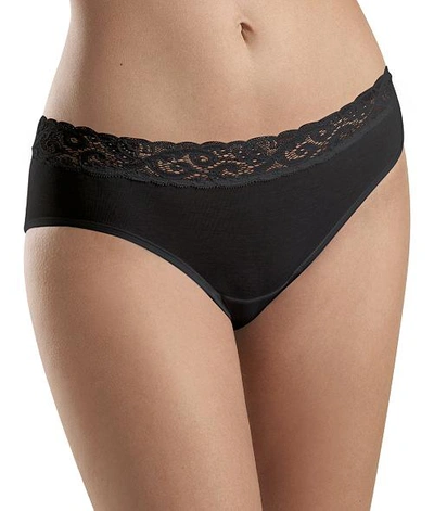 Hanro Moments Cotton Hipster Brief In Black