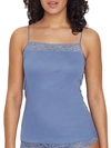 Hanro Moments Spaghetti Camisole In Caribbean Blue
