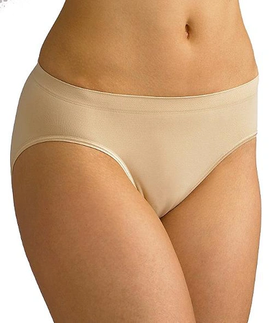 Hanro Seamless Midi Stretch-cotton Briefs In Beige
