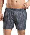 Hanro Fancy Woven Boxers In Grey Check