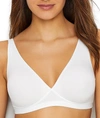 Hanro Dorea Ribbed Cotton Wireless Bra In White
