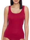 Shop Hanro Cotton Seamless Tank In Barberry