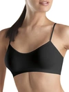 Hanro Touch Feeling Spaghetti Strap Crop Top In Black