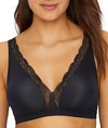 Hanro Cotton Lace Wire-free Bra In Black