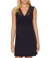 Hanro Moments Lace Tank Night Gown In Black