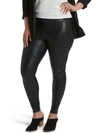 Hue Plus Size Body Gloss Leggings In Black