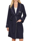 Ralph Lauren Hartford Lounge Shawl Collar Knit Robe In Windsor Navy