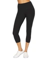 Lyssé Medium Control Flattering Cropped Cotton Leggings In Black