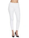 Lyssé Medium Control Flattering Cropped Cotton Leggings In White