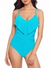 Magicsuit Solid Isabel Ruffle One-piece In Malibu