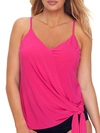 Magicsuit Alex Side-tie Underwire Tankini Top Women's Swimsuit In Rose