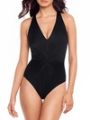 Magicsuit Twister Drew O-ring Solid One-piece Swimsuit In Black