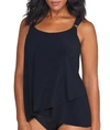 Miraclesuit Solid Razzle Dazzle Underwire Tankini Top In Black