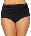 Miraclesuit Solid Norma Jean Ruched Bikini Bottom In Black