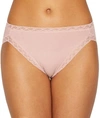 Natori Intimates Bliss French Cut Brief Panty Underwear With Lace Trim In Rose Beige