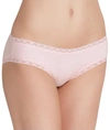 Natori Bliss Lace-trim Cotton Brief Underwear 156058 In Blushing Pink