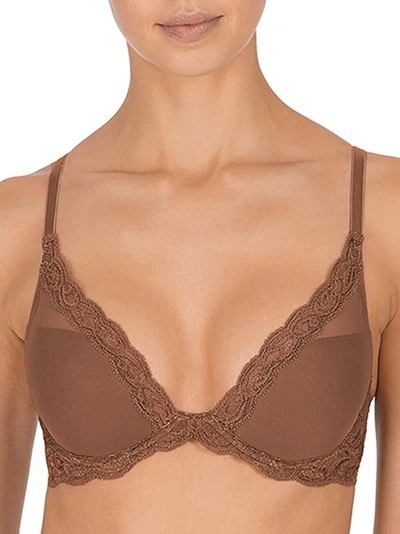 Natori Feathers Contour Plunge Bra In Cinnamon