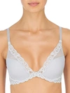 Natori Feathers Contour Plunge Lace-trim Bra 730023 In Nimbus
